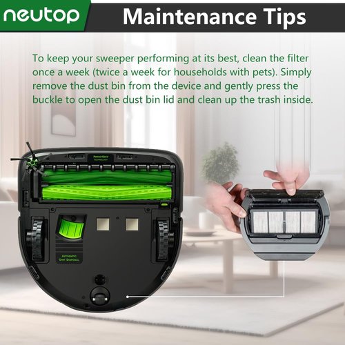 Neutop Replacement Filters Compatible with iRobot Roomba S Series S9 9150 S9+ Plus 9550 Robot Vacuums, 8-Pack.