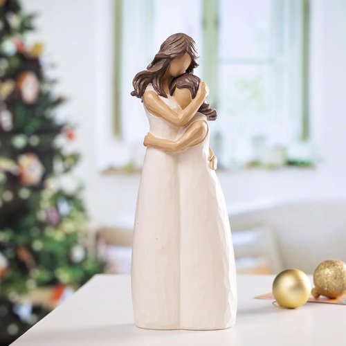 BUTILIVEEN Mother Daughter Figurines - Heartwarming Hugging Statues for Home Decor | Perfect Gift for Daughters