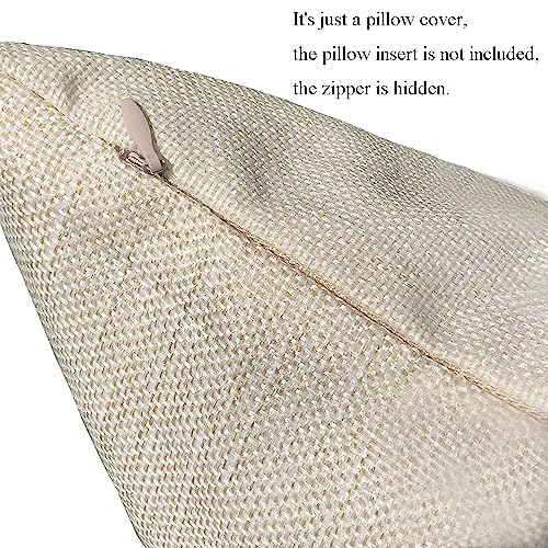 Dog Paw Print Lumbar Pillow Cover - 12x20 Inches Cotton Linen