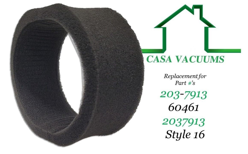 2 32R9 Filters for Bissell Power Force - Helix Turbo - Powergroom - Easy Vac Bagless Upright Vacuum Cleaner. Inner and Outer Circular Filter Set. Part # 203-7913 60461 2037913 Style 16