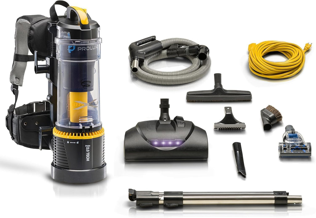 Prolux 2.0 Commercial Bagless Backpack HEPA Vacuum - Powerful Pro Model with Enhanced Suction