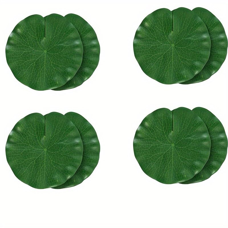 8Pcs Artificial Floating Lily Pads for Pond & Pool Decor