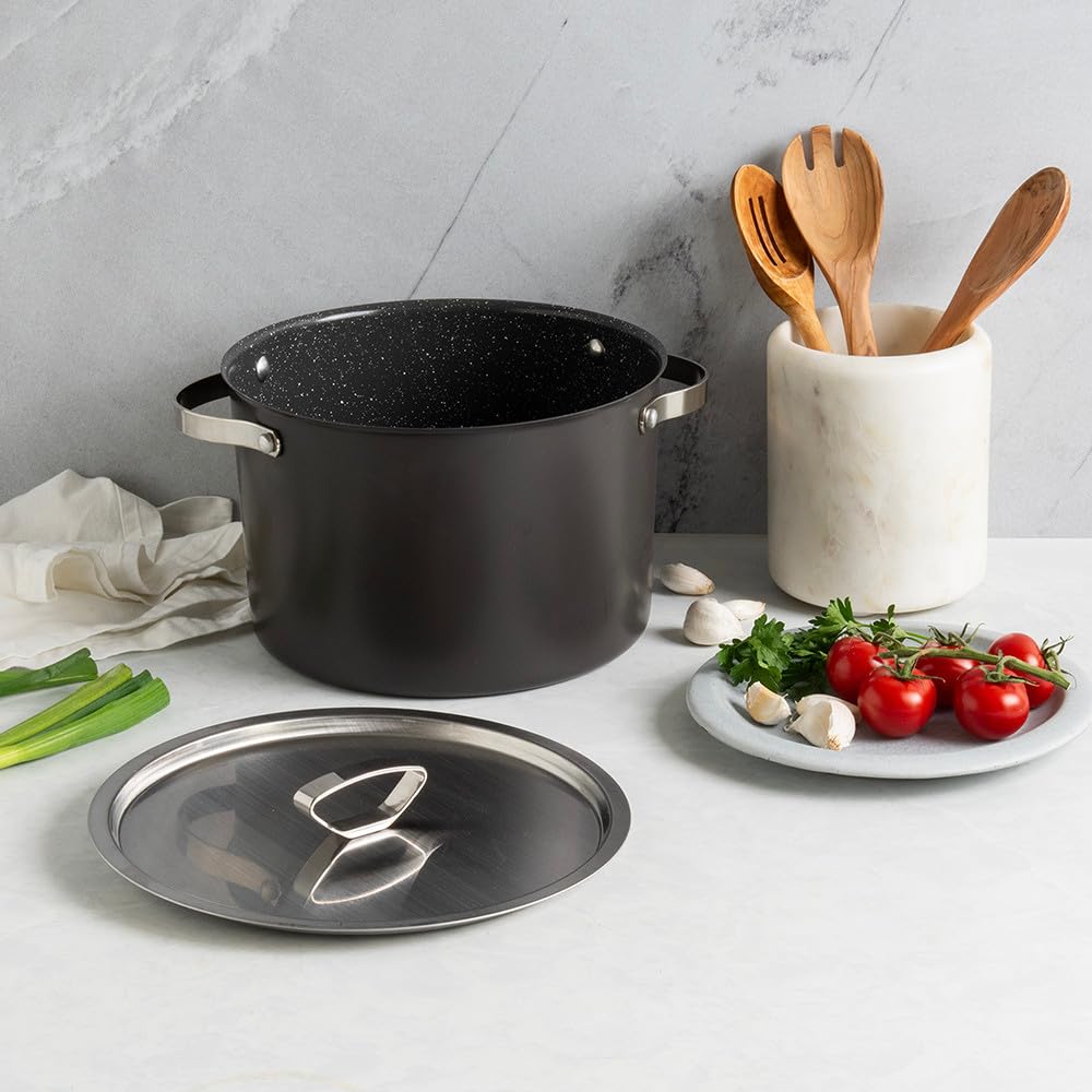 Nordic Ware Verde Ceramic Nonstick 8 Quart Stockpot with Lid