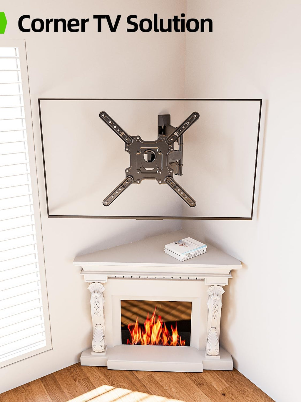 USX Mount TV Wall Mount - Full Motion Bracket for 26-60 Inch TVs, Swivel & Tilt, Max VESA 400x400mm
