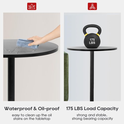FDW Bistro Pub Table 40 Inch Height Cocktail Table Round Bistro Bar Table for Home, Kitchen Dining and Restaurant