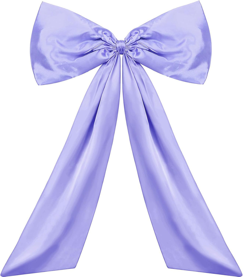 Wavwavw Bow Decor - Large Coquette Giant Ribbon Tie for Birthday Party Backdrop | Lavender Purple, 24 x 36 Inches