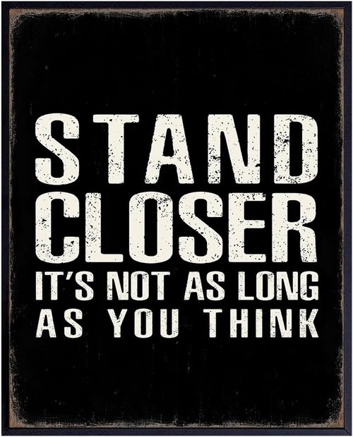 Funny Quotes Bathroom Posters by Rustic Typography | Black & White Wall Art for Men’s Bath