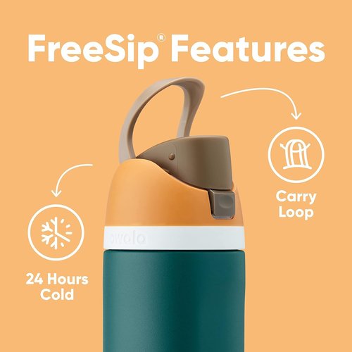 BlenderBottle C05772 FreeSip 24oz Stainless Steel - Water in The Desert