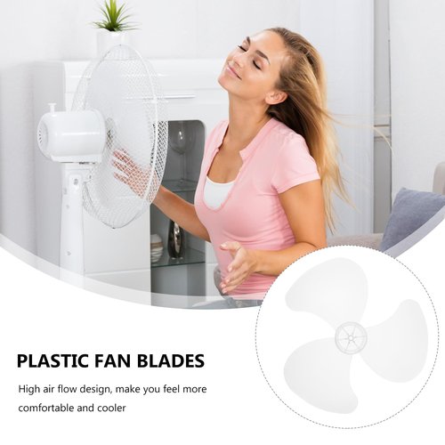 Baluue Replacement Fan Blades Set for Electric Fans 14 and 16 Inch Plastic 3-Leaf Blades Universal Fit for Pedestal and Standing Fans Heat Resistant Quiet Operation