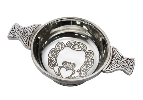 Wentworth Pewter - Large Claddagh Pewter Quaich (Claddagh Quaich)