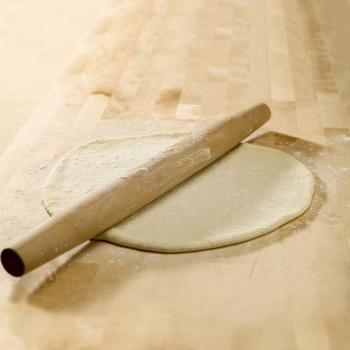 French Rolling Pin - 17-Inch Wooden Roll Pin for Fondant, Pie Crust & Dough - Tapered Design