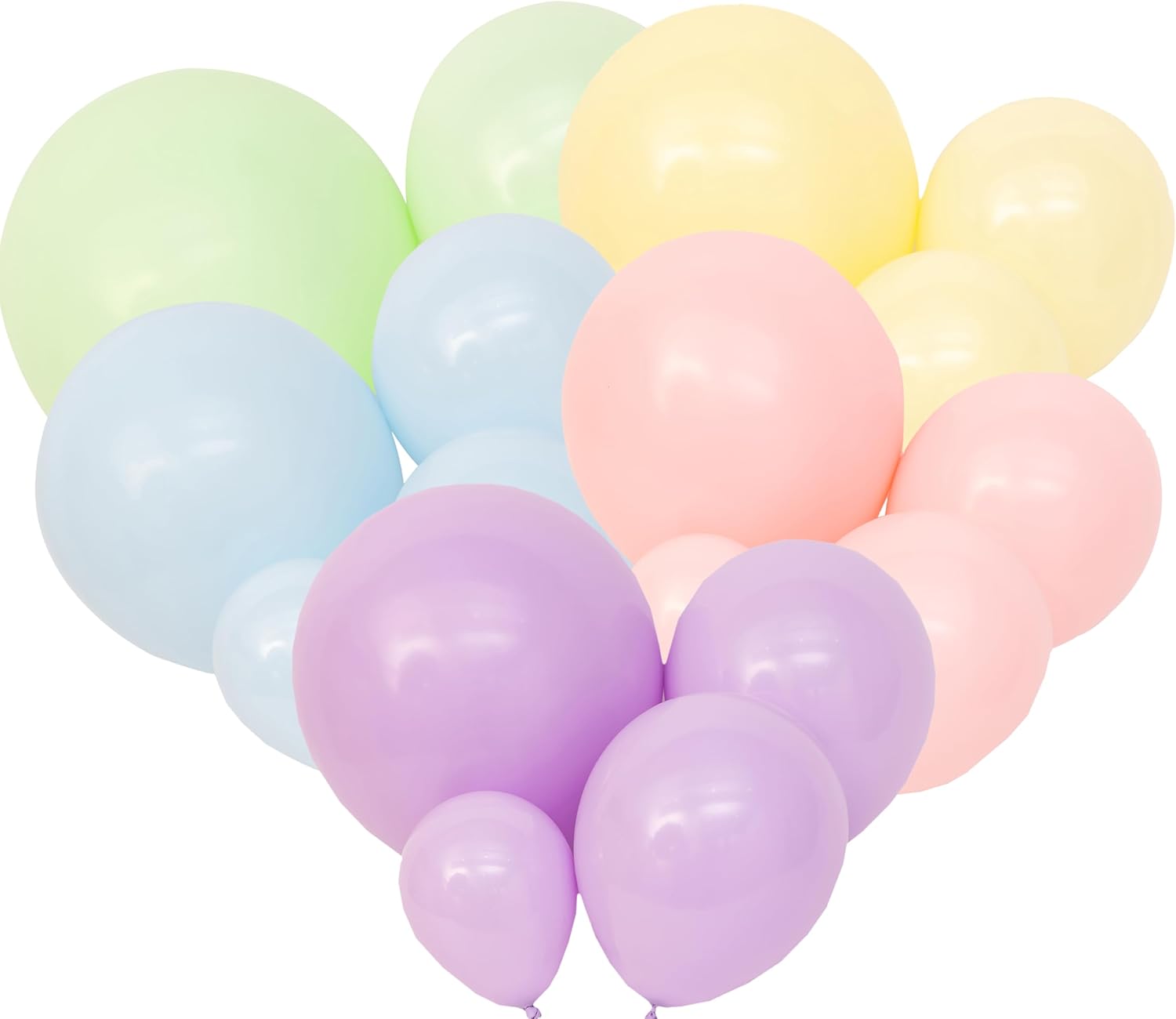 Skiennix Latex Balloons - 100-Pack Party Balloon Garland Kit | Assorted Sizes 5-18 Inches in Pastel