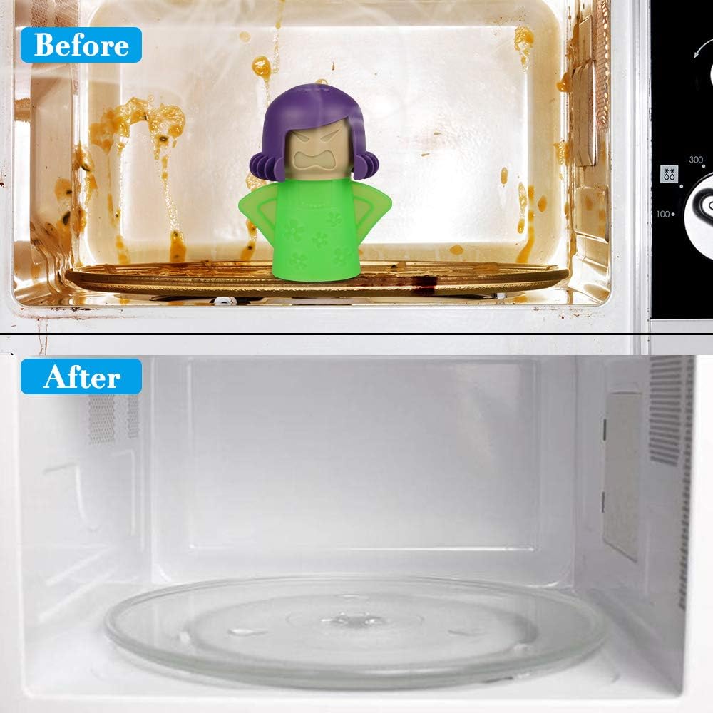 TOPIST Angry Mama Microwave Cleaner - Fast & Effective Steam Cleaning with Vinegar | Green Color