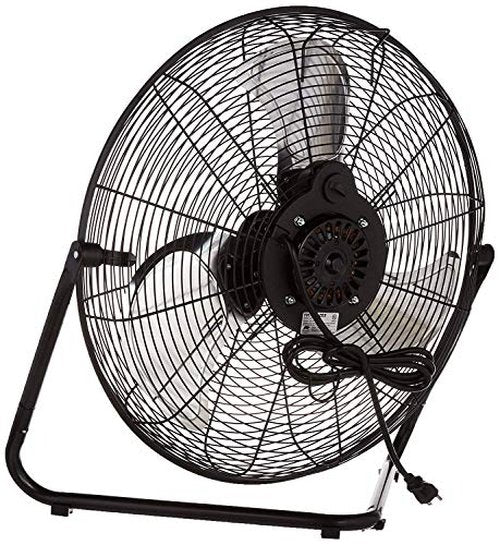 B-Air Firtana 20" High Velocity Electric Garage Floor Fan for Industrial and Home Use with 3-Speeds and Tilt Adjustable Fan Head, SAFF-20, Black