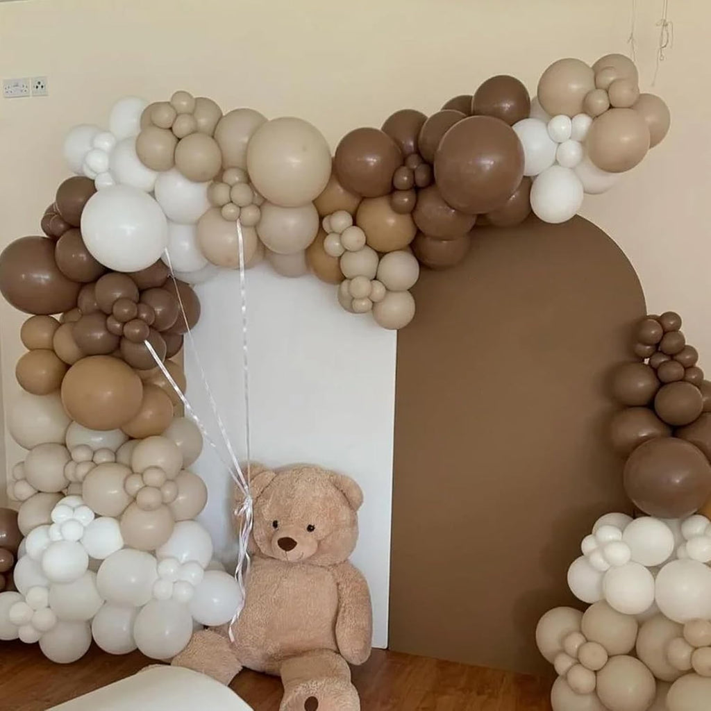 Voircoloria Brown Balloon Garland Arch Kit - 90 Pack in 18/12/10/5 Inch Sizes for Weddings, Graduations & Parties