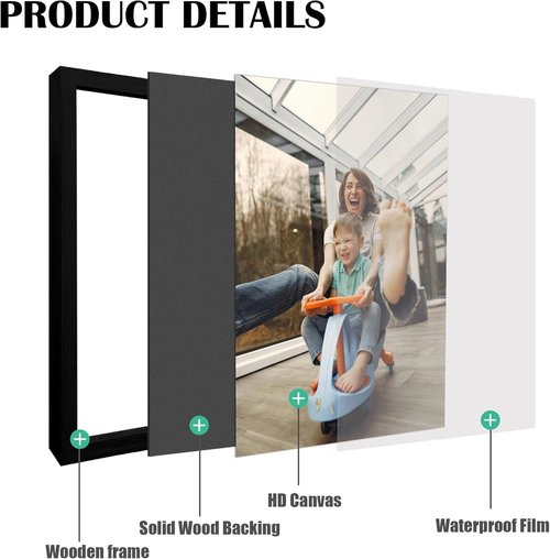 Canvas Prints - Custom Photo Wall Art | Digitally Printed Framed Canvas (16x24, Black Wood Frame)