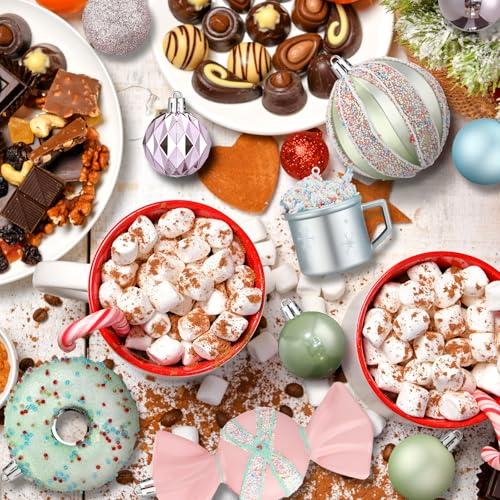 70 Pcs Christmas Tree Ornament Dessert Cupcake Candy - Cute Food Theme