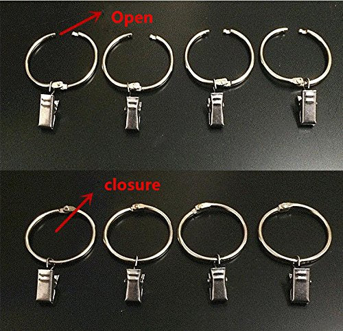 DODXIAOBEUL 30-Pack Curtain Clips with Rings - 3 Inch for Easy Hanging