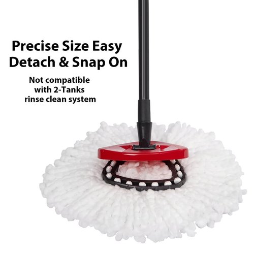 4-Pack Mop Replacement Heads for Ocedar Mop Replace Head EasyWrin Spin Mop Heads Replacements, Easy Cleaning Mop Head Replacement