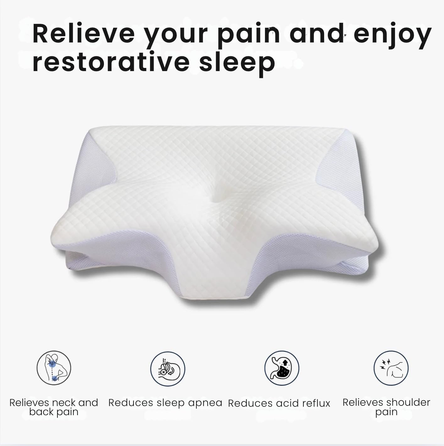 Imgjsx Vitasleep Migraine Pillow, Neck Pillow Hospitality Collection, Cervical Neck Pillow for Neck Pain Relief, Support Your Head, Neck, Pine, Shoulders, Proper Alignment Ergonomic Pillows