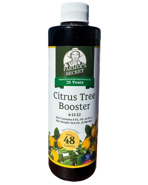 Farmer's Secret Citrus Tree Booster Fertilizer - Super Concentrated Formula for All Citrus Trees | 8oz