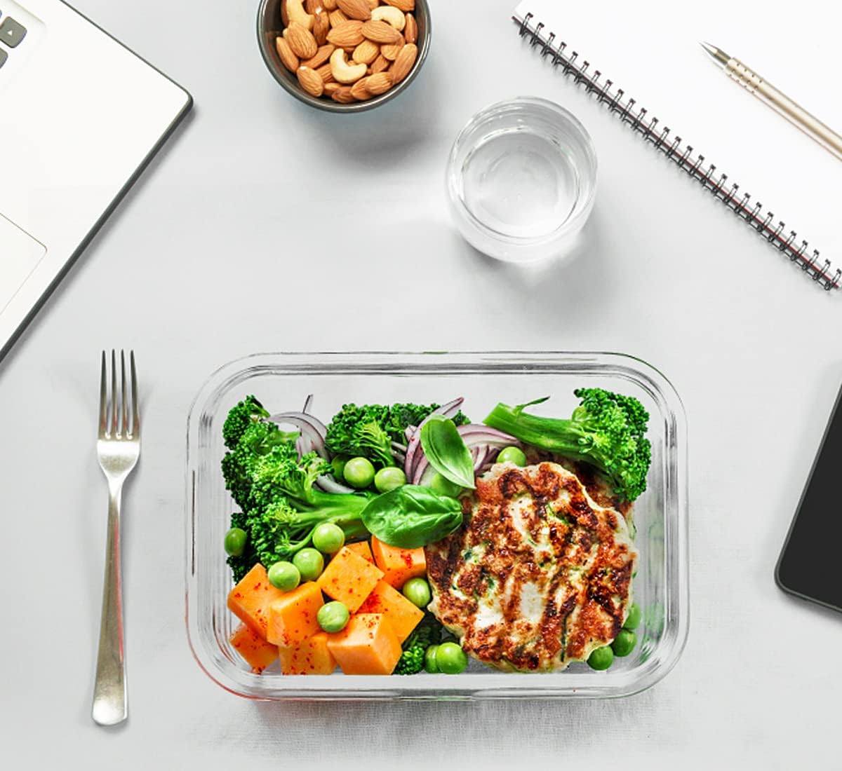 M MCIRCO Glass Food Storage Containers - 30-Piece Airtight Meal Prep Set with Snap Locking Lids | Microwave, Oven, Freezer Safe