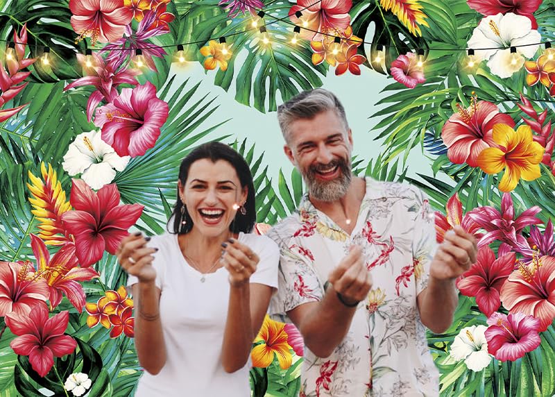 Tropical Palm Leaves Backdrop for Summer Parties - 7x5FT Vinyl