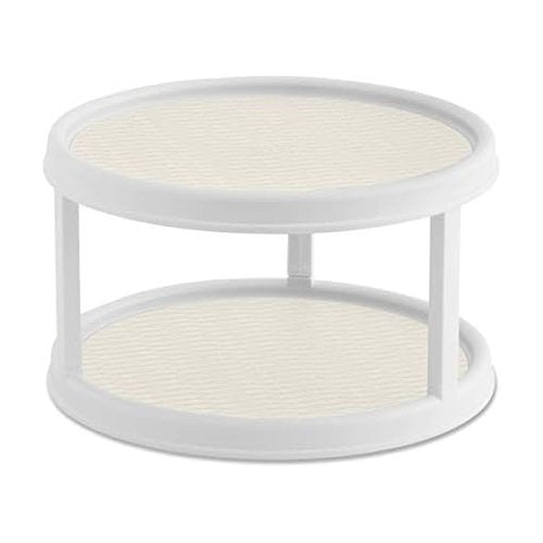 Copco Non-Skid 2 Tier Turntable, 12 inch, Cream