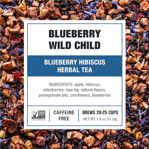 Tiesta Tea Blueberry Wild Child Loose Leaf Herbal Tea - 25 Cup Pouch
