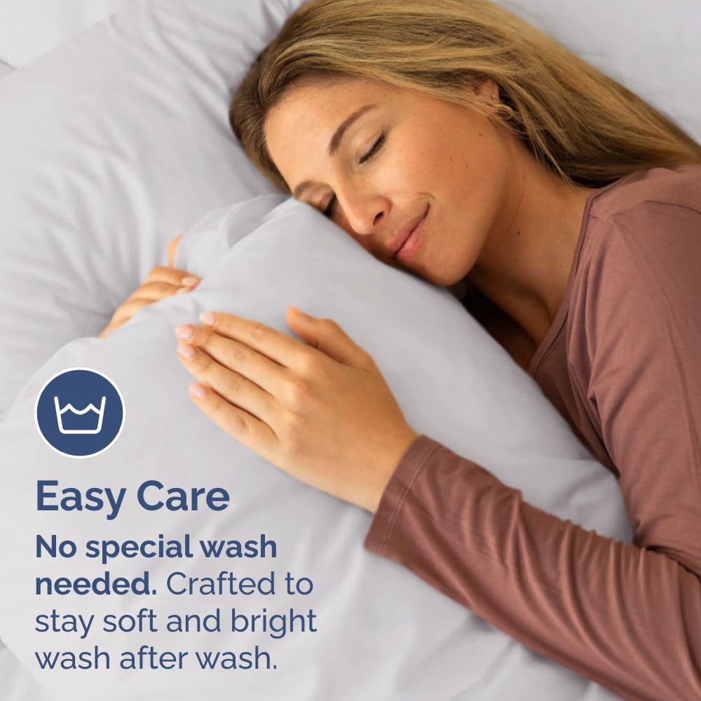Queen Pillow Cases by [Brand Name] - Ultra Soft Hotel Quality Covers | Wrinkle-Free & Fade Resistant - 4 Piece Set in French Grey