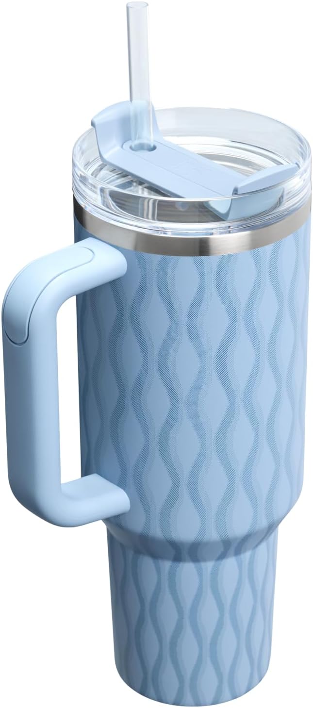 STANLEY Quencher H2.0 FlowState™ Tumbler - 40 oz Slate Blue Drift for Hydration on the Go