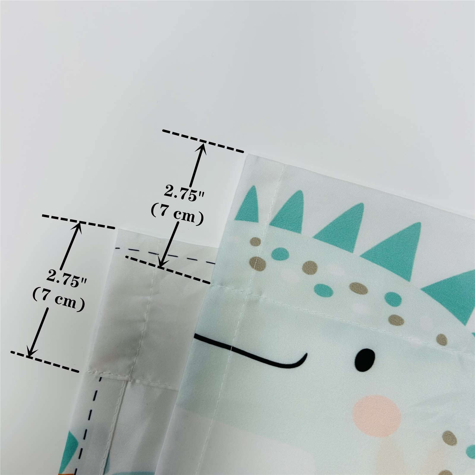 YUANZU Dinosaur Curtains Rod Pocket Kids Boys Girls Simple Childish Cute Dino Animals Print Pattern Window Drapes for Nursery Baby Bedroom Playroom W42 x L63 Inch 2 Panels