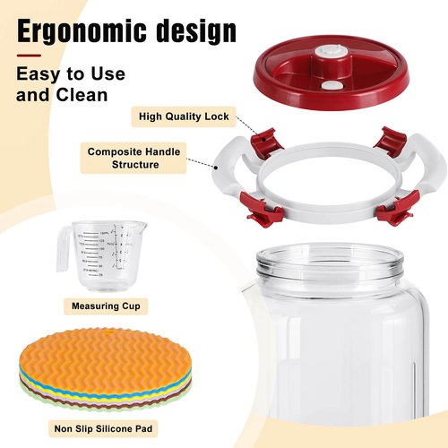 LIFEHIM Premium 2.6 Gallon Glass Flour Storage Container with Airtight Lid - Large 13 lb Capacity, BPA-Free Canister for Flour, Sugar, Rice & Pantry Organization