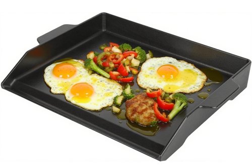 Cast Iron Griddle for Gas Grill, Kitchen Stove Top, Universal Flat Top Griddle Grill Flat Insert for Outdoor Camp Camping and BBQ Accessories, Large Cast Iron Skillet for Range Oven, Gift for Men