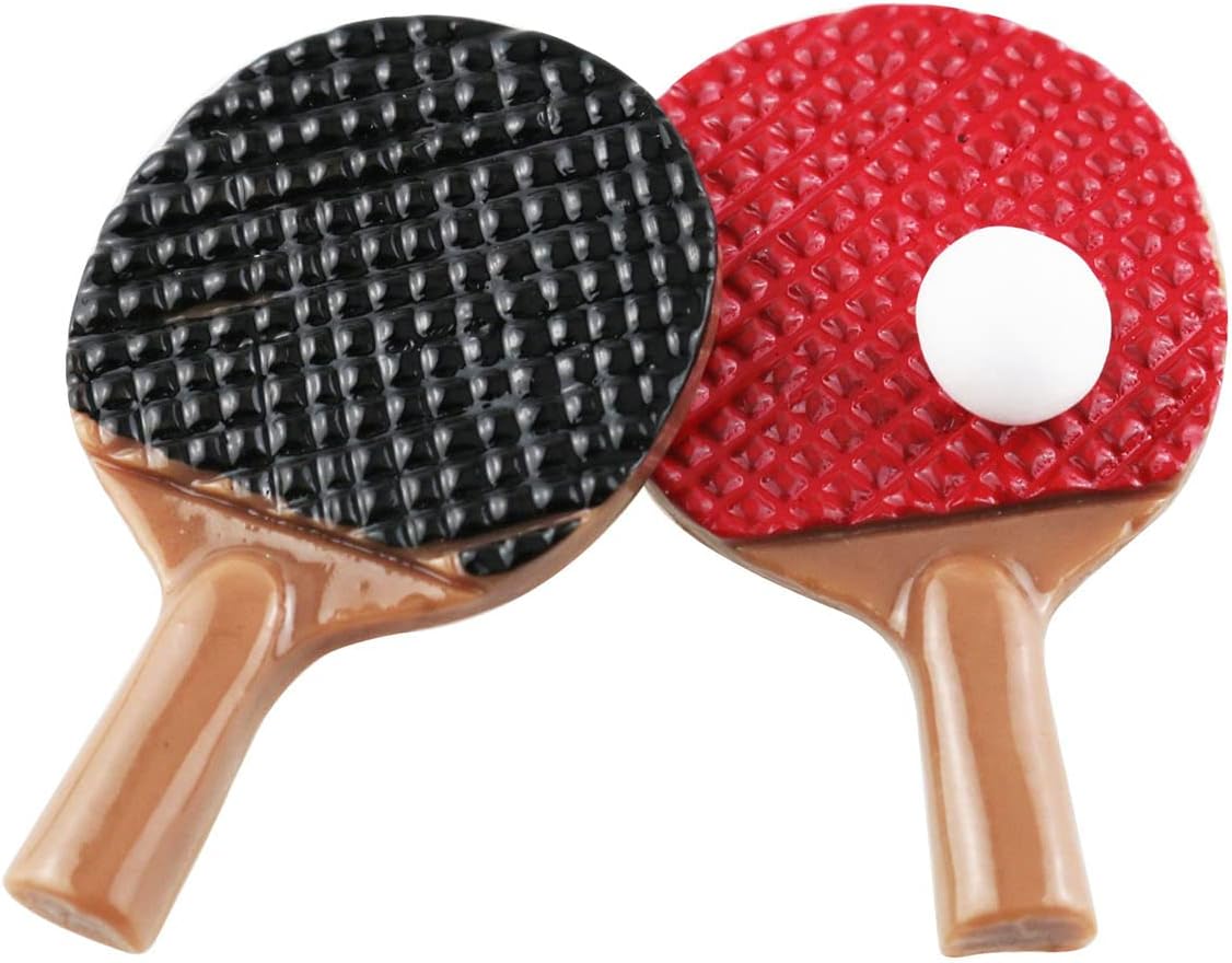 TAODAN Mini Table Tennis Racket Set - 3-in-1 Dollhouse Ping-Pong Toys (2 Rackets, 1 Ball)