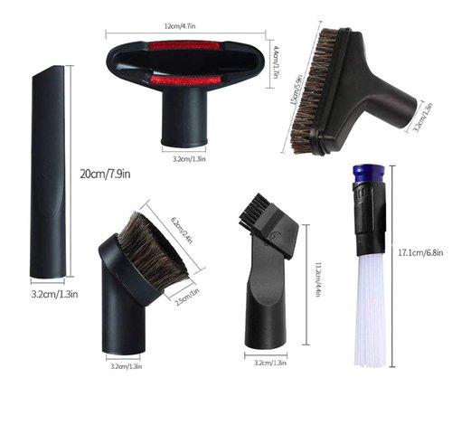 Heodim 1 1/4 inch Vacuum Attachments Brushes for Shop Vac Accessories 1/4 inch 1 3/8 inch Vacuum Cleaner Accessories