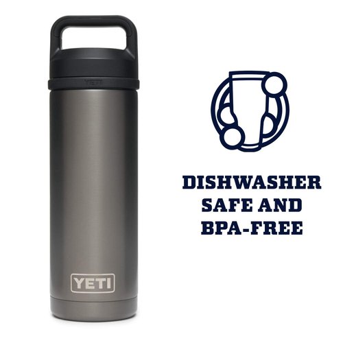 YETI Rambler 18 oz Bottle, Leakproof, Vacuum Insulated, Stainless Steel with Chug Cap, Graphite