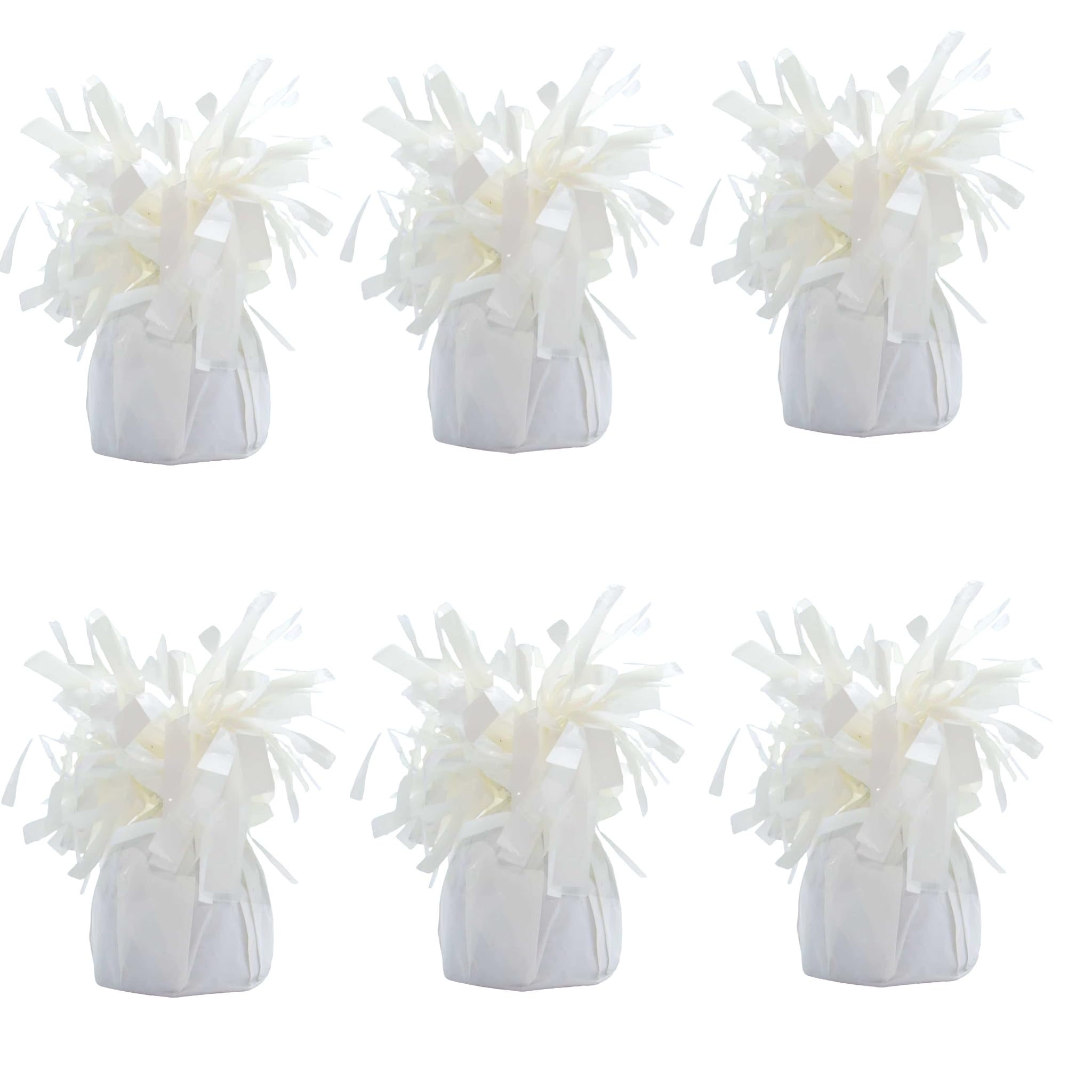 Moretreat balloon weights are perfect for parties, birthdays, weddings. Each pack includes 6PCS durable weights that easily decorate balloons and elevate any celebration. (White 6pcs)