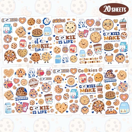 Cookie Temporary Tattoos - 280 Pcs Sweet Birthday Party Favors