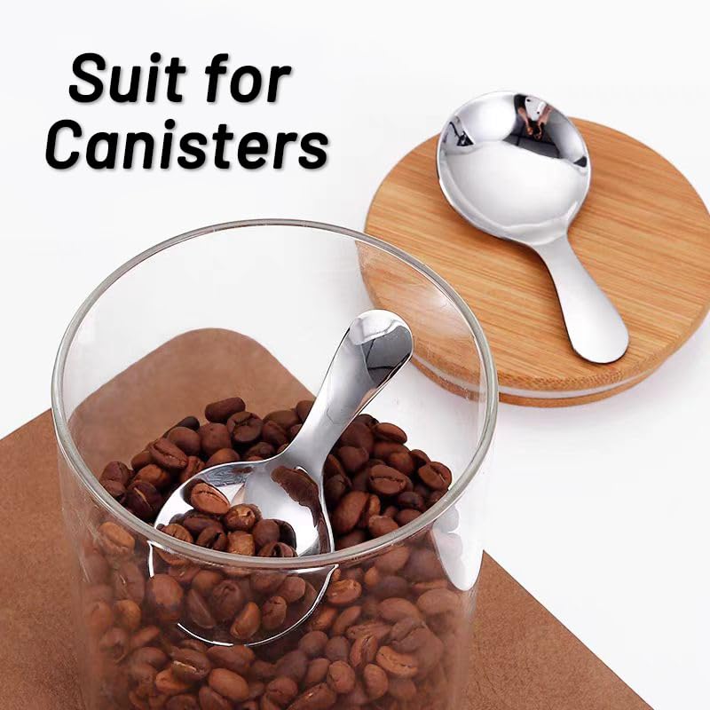 Yopolaz 5 Pack Stainless Steel Mini Scoops for Coffee & Condiments