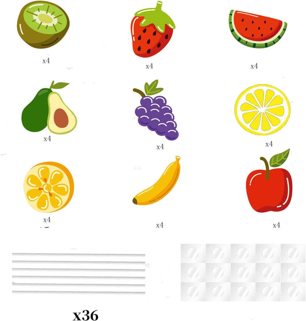 Skiennix 36Pcs Tropical Fruit Cupcake Toppers - Perfect for Birthday & Baby Shower Parties