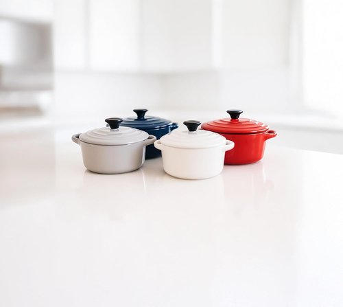 Chantal Mini Casserole Set of 4 - 8 oz. White Bakeware for Perfect Portion Control