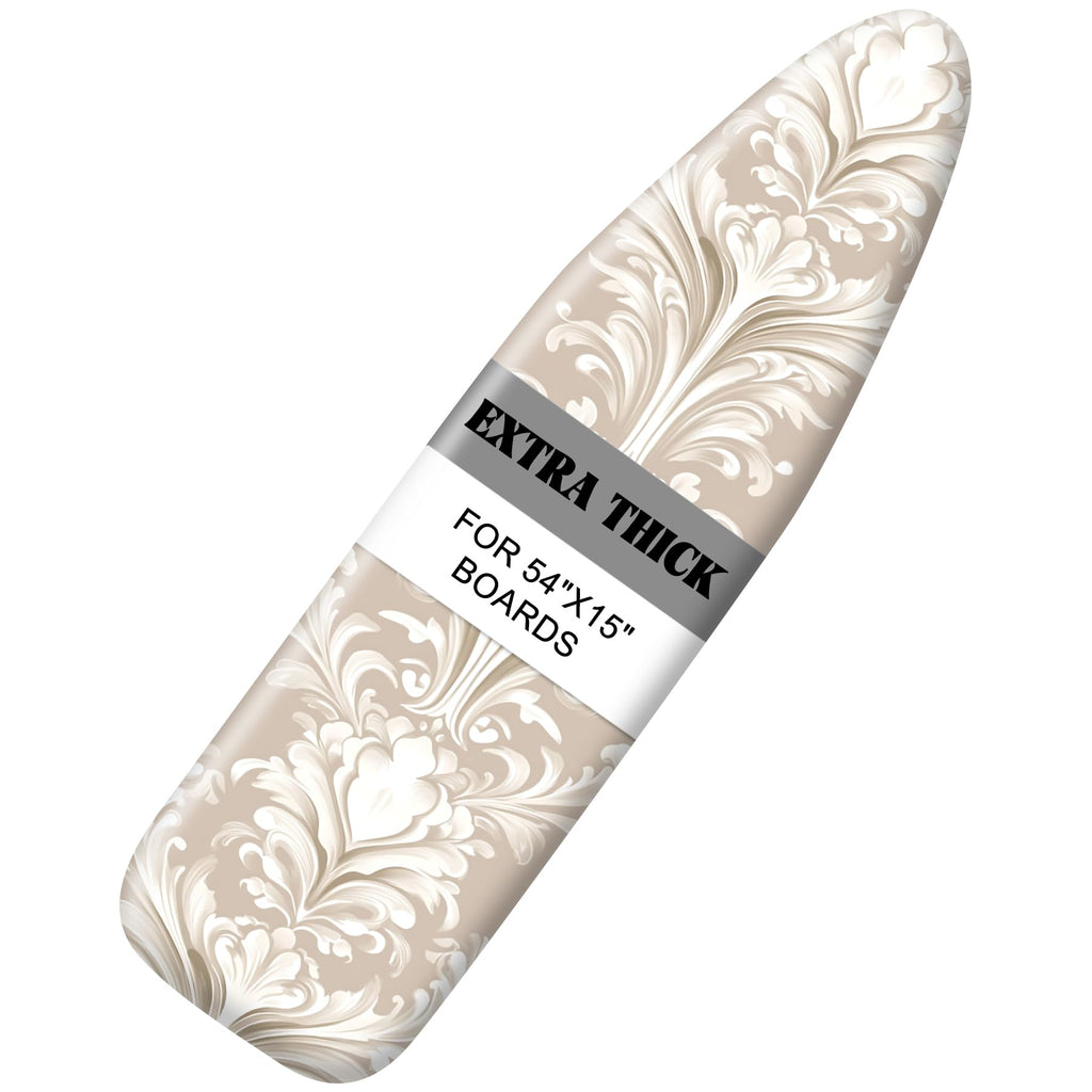 Ironing Board Cover 15"x54" Standard Size Replacement Thick Iron Board Covers Heavy Duty Non-Slip Board Cover Fitted with Elastic Edges and Velcro Straps