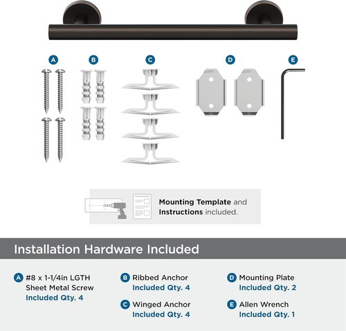 Amerock BH26546ORB | Oil Rubbed Bronze Towel Bar | 9 in (229 mm) Towel Rack | Arrondi | Bathroom Towel Holder | Bathroom Hardware | Bath Accessories