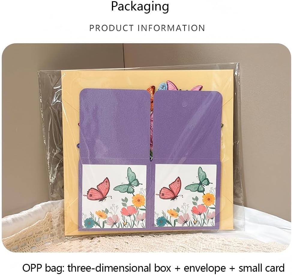 Regine Switzerland Pop-Up Greeting Cards - Butterfly & Bouquet Design with Envelopes | Perfect for Family & Friends