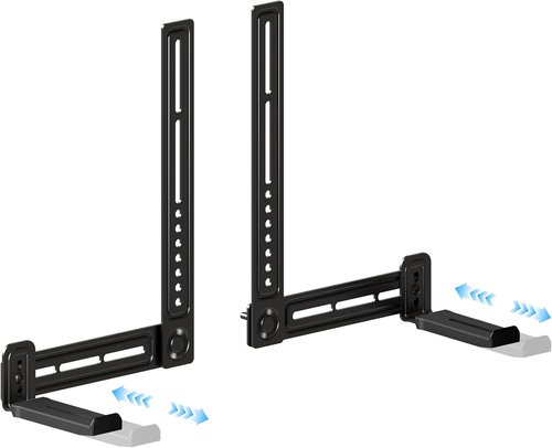 C YECEN Sound Bar Mount - Adjustable Height & Depth | Detachable Extension Arms & L-Brackets