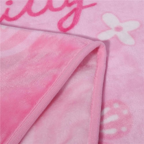 Blankets with Cartoon Prints, Soft Covers, Flannel, Comfortable Woolen Blankets for Boys and Girls, Children, Toddlers, and Infants 40x55“(Pink)