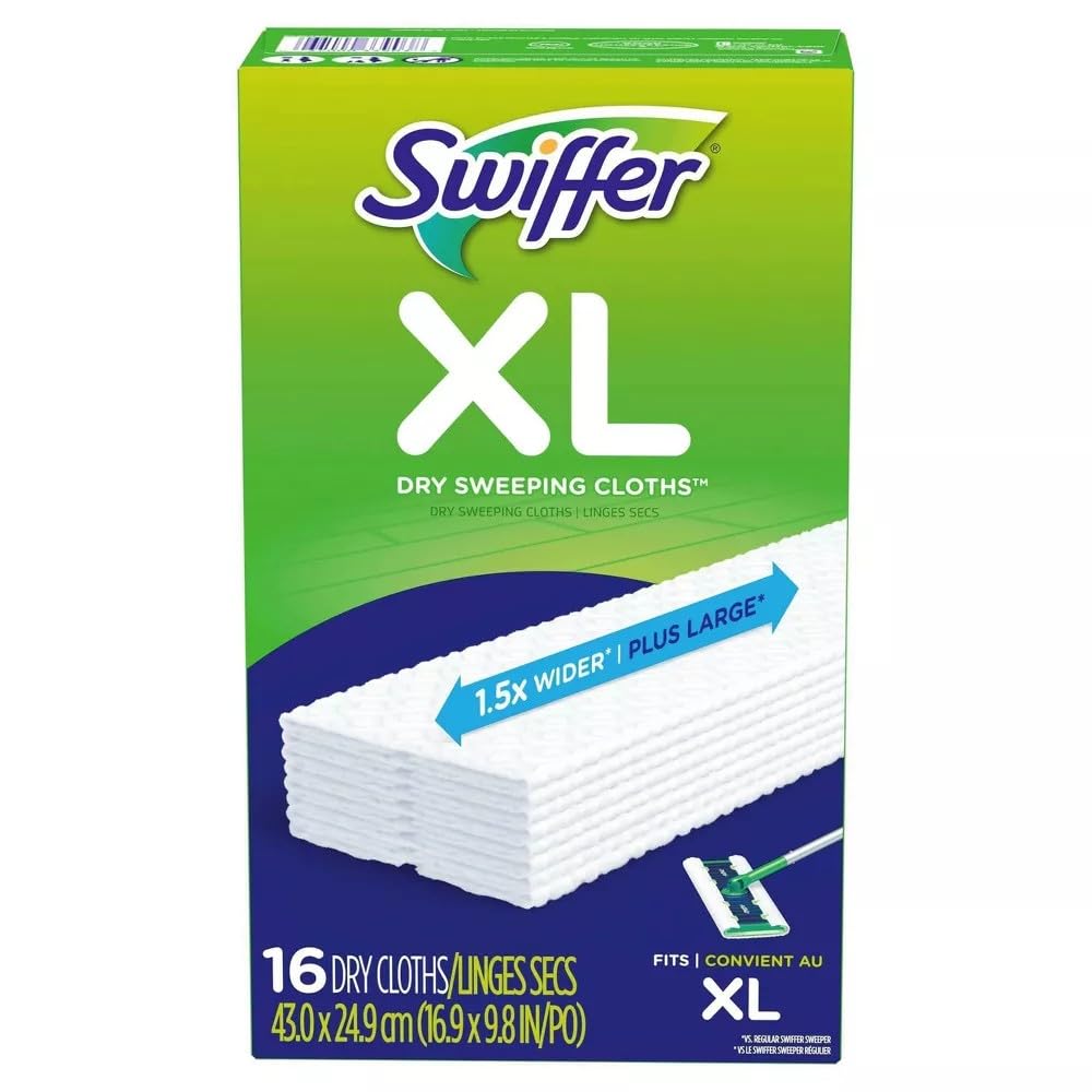 SWIFFER SWEEPER X-LARGE Disposable Sweeping Cloths, 16-Count Boxes (PACK OF 6)