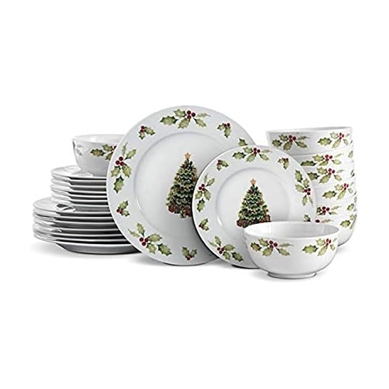 Winterberry 24-Piece Dinnerware Set for 8 - Porcelain Service for Eight (Variation of THIS listing)