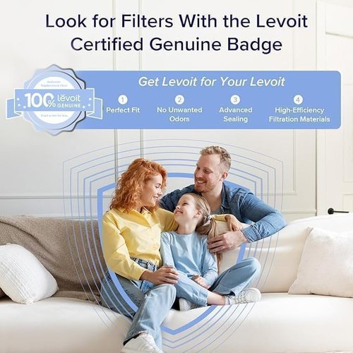 LEVOIT Vital 100S-P Air Purifier Replacement Filter - Genuine 4-in-1 HEPA & Activated Carbon | Blue, 1 Pack